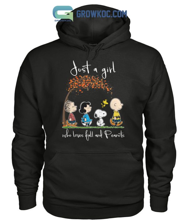 Just A Girl Who Loves Fall And Peanuts T Shirt
