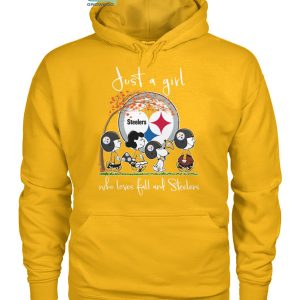 Just A Girl Who Loves Fall And Steelers T Shirt