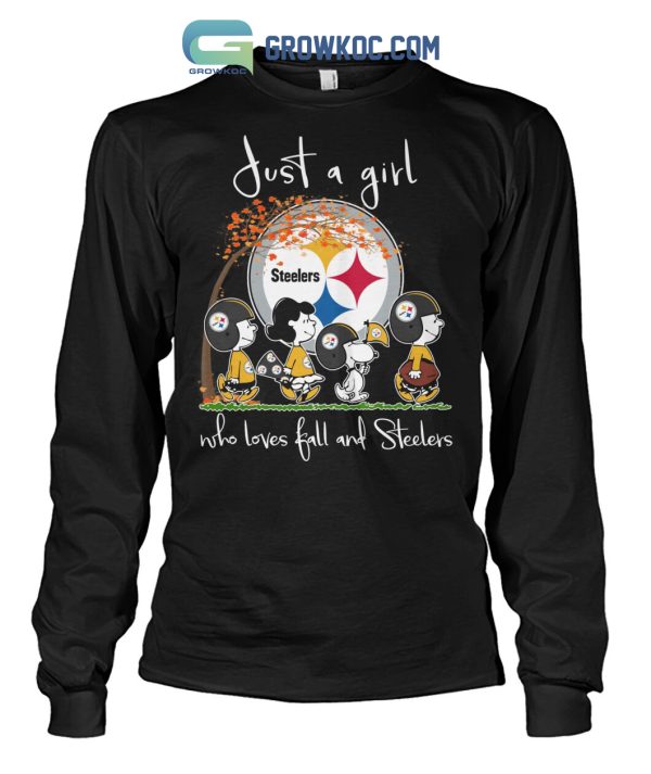 Just A Girl Who Loves Fall And Steelers T Shirt