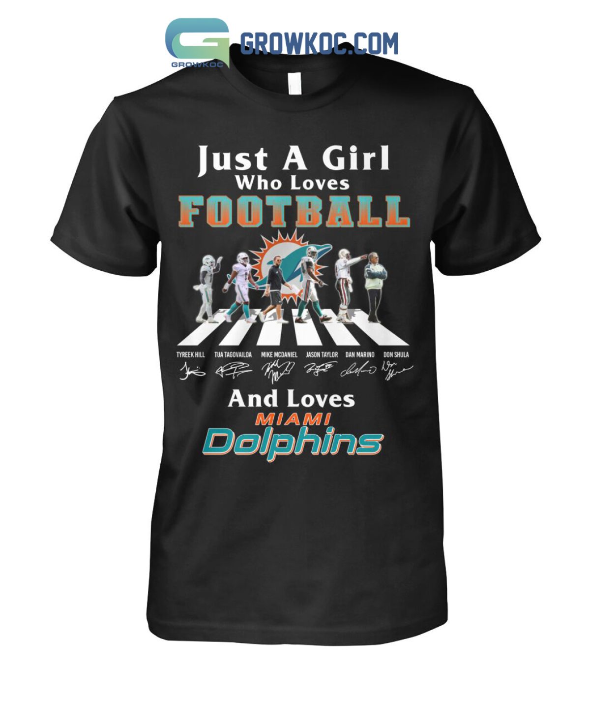 Miami Dolphins T Shirt Vintage NFL Football Team Funny Black Cotton T-shirt  S