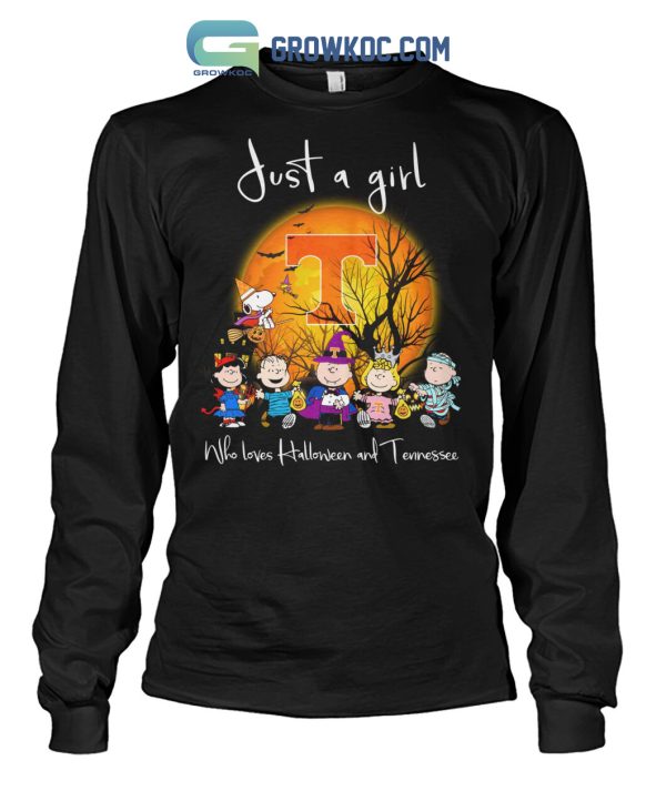 Just A Girl Who Loves Halloween And Tennessee T Shirt