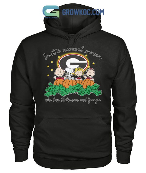 Just A Normal Person Who Love Halloween And Georgia Shirt Hoodie Sweater