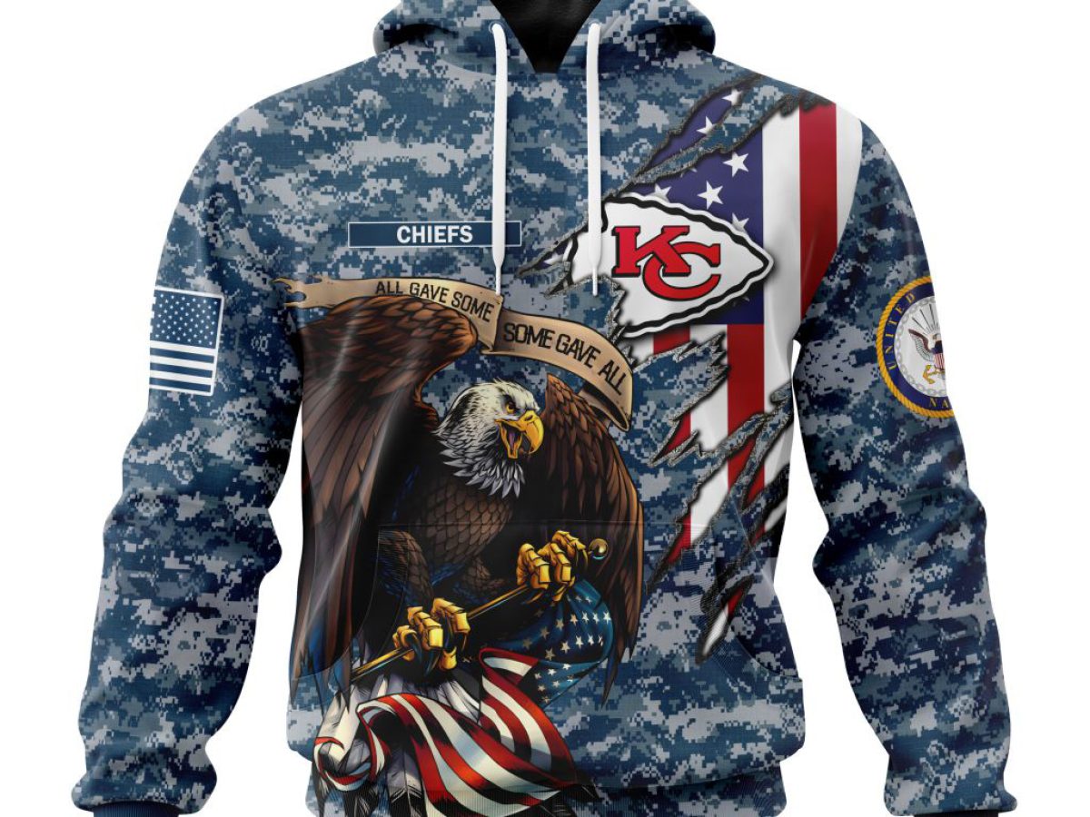 KC Chiefs Military Hoodie 3D All Gave Some Some Gave All Eagles USA Flag Kansas  City Chiefs Gift - Personalized Gifts: Family, Sports, Occasions, Trending