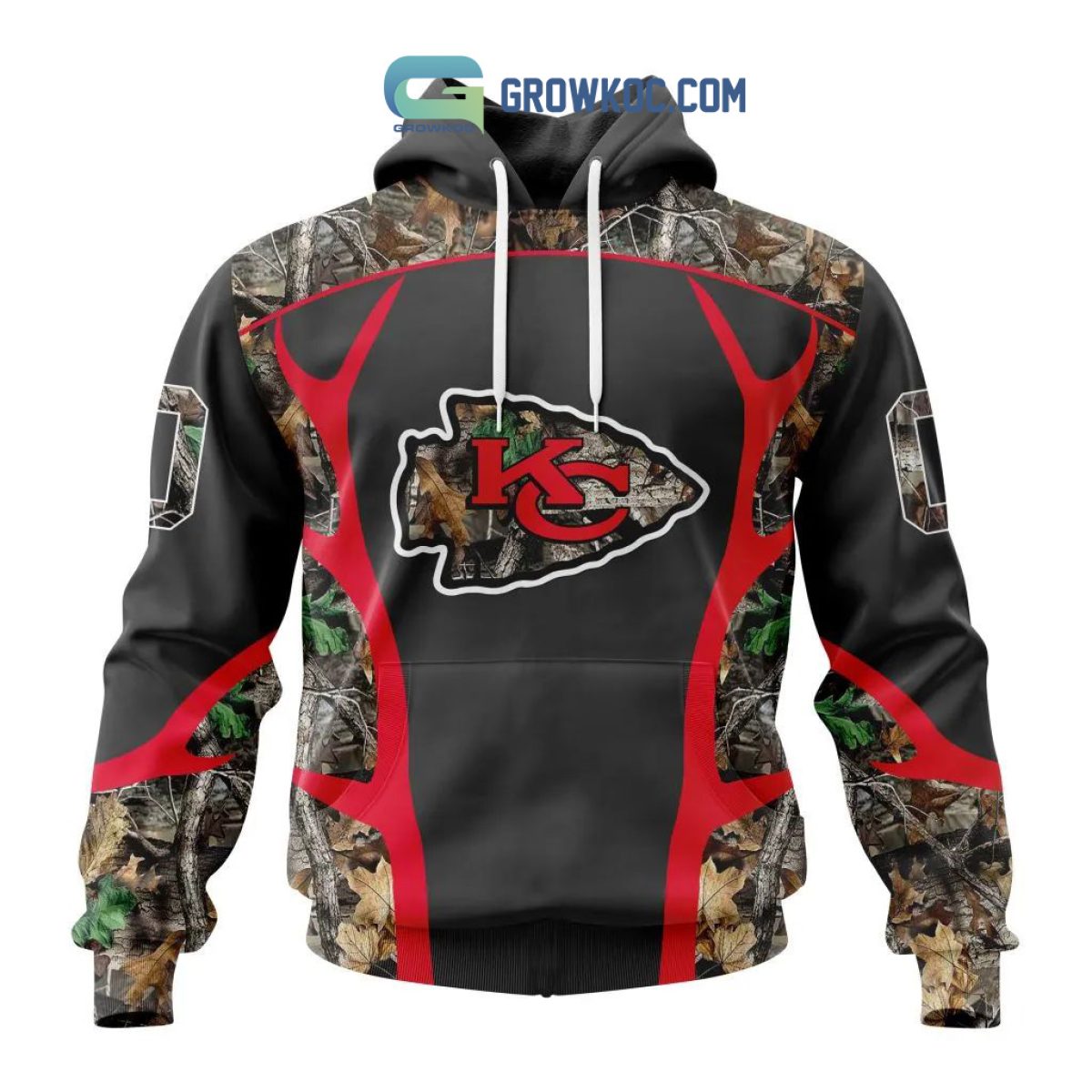 Kansa City Chiefs Red Black Design Baseball Jacket - Growkoc