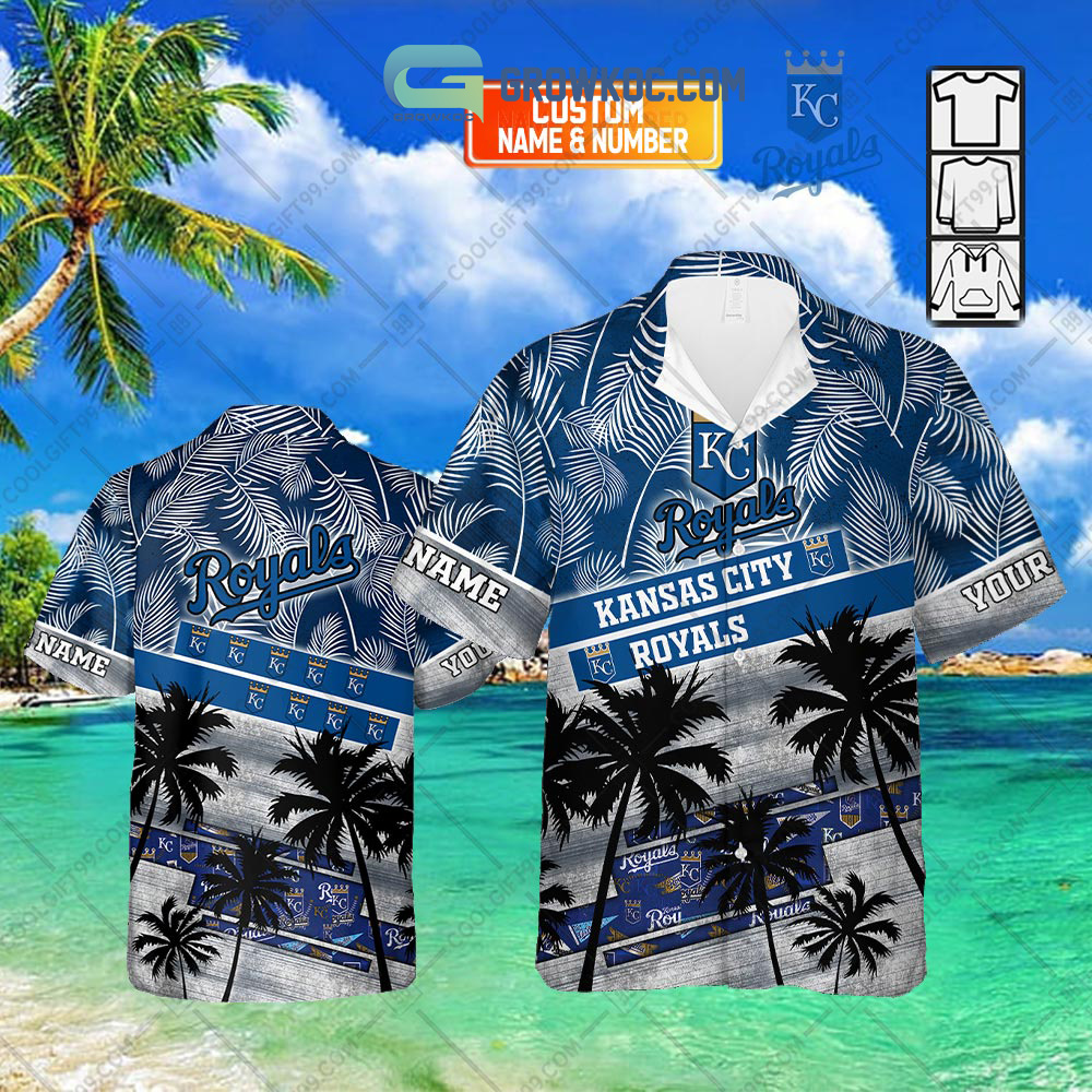 Kansas City Royals MLB Personalized Palm Tree Hawaiian Shirt - Growkoc