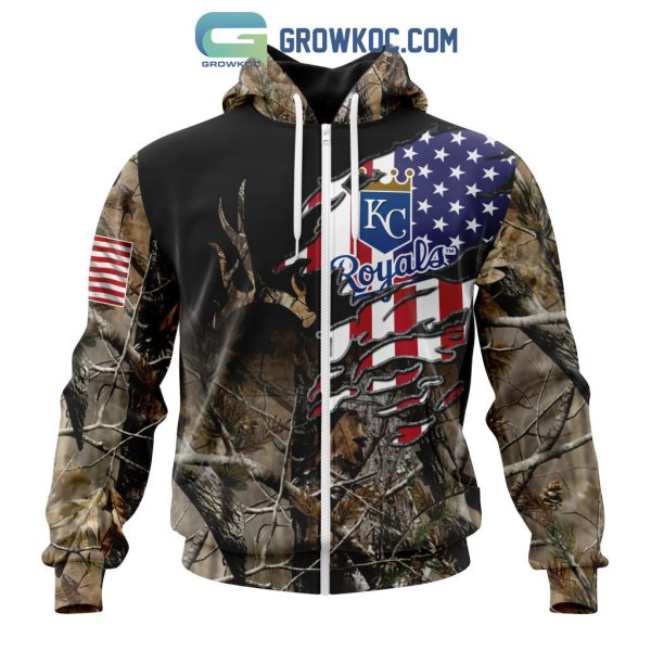 Kansas City Royals MLB Special Camo Realtree Hunting Hoodie T Shirt