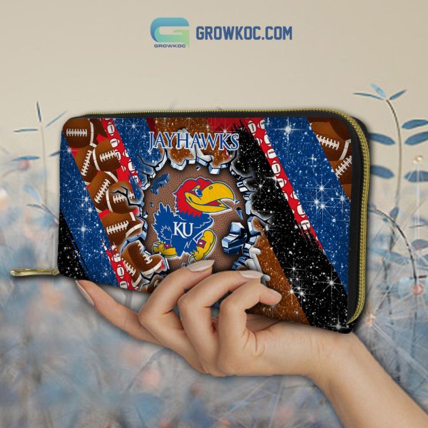 Kansas Jayhawks Personalized Diamond Design Women Handbags and Woman Purse Wallet