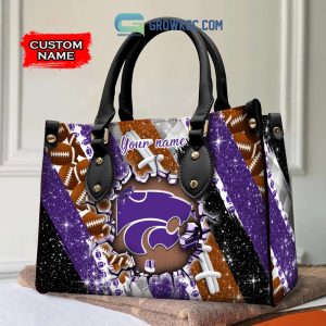 Kansas State Wildcats Personalized Diamond Design Women Handbags and Woman Purse Wallet