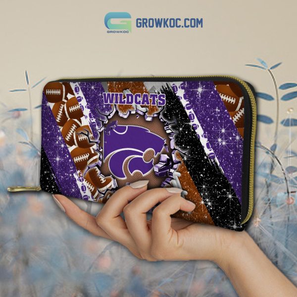 Kansas State Wildcats Personalized Diamond Design Women Handbags and Woman Purse Wallet