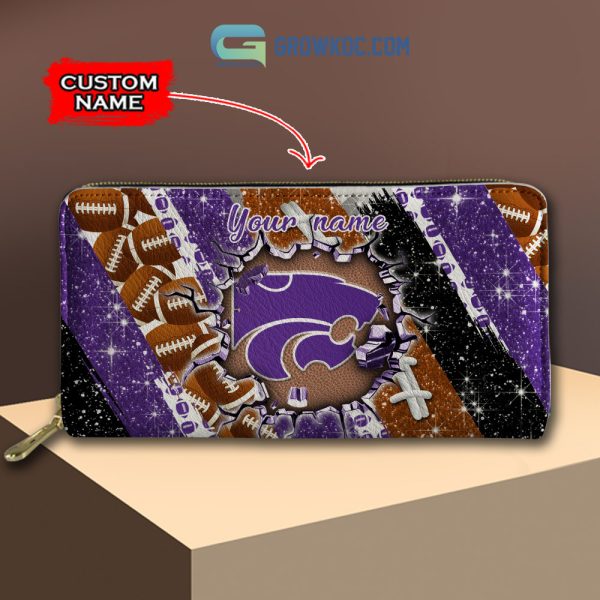 Kansas State Wildcats Personalized Diamond Design Women Handbags and Woman Purse Wallet