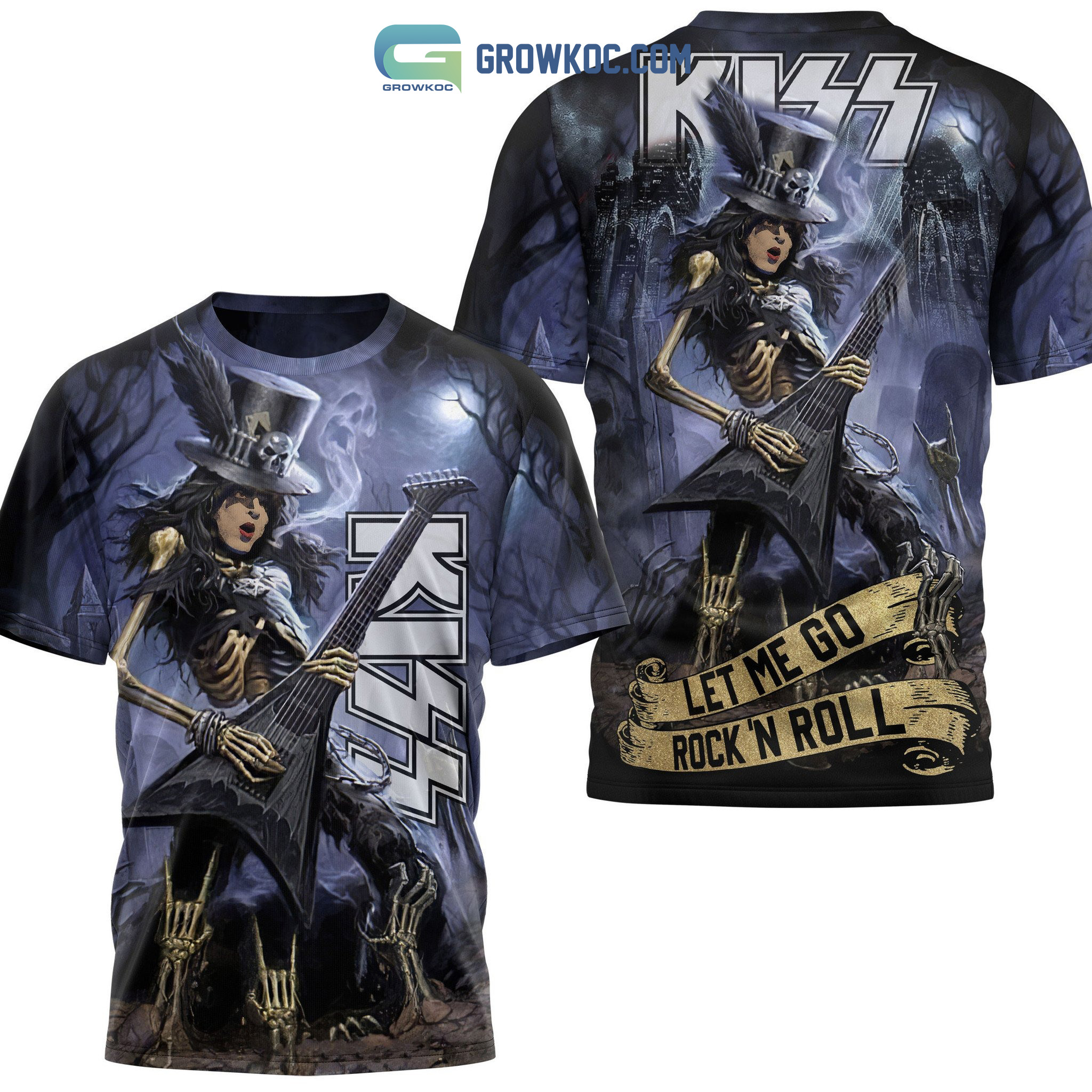 Kiss Band Let Me Go Rock'n Roll Halloween Hoodie T Shirt