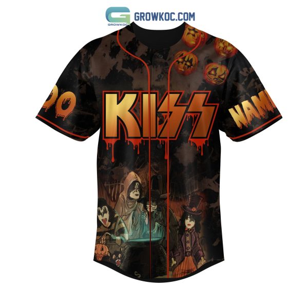 Kiss Band Halloween Feel My Heat Takin’ You Higher Burn With Me Heaven’s On Fire Personalized Baseball Jersey