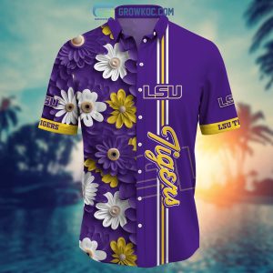 LSU TIGERS NCAA Flower Hawaiian Shirt
