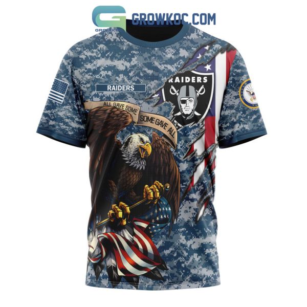 Las Vegas Raiders NFL Honor US Navy Veterans All Gave Some Some Gave All Personalized Hoodie T Shirt