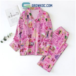 Let's Go Party Come On Barbie Pink Design Pajamas Set
