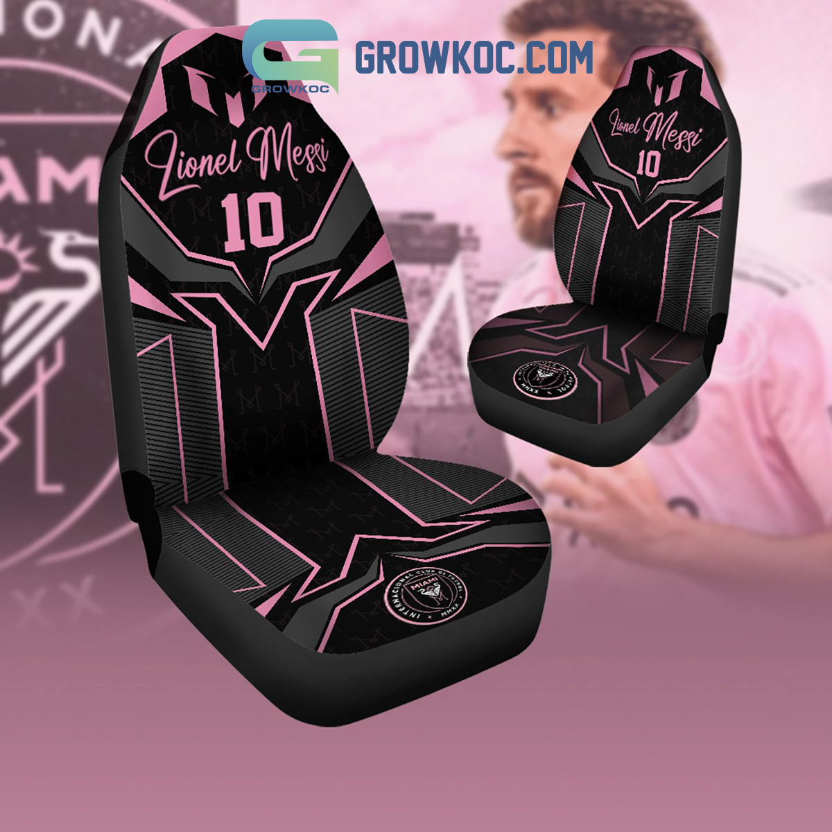 Messi 10 Miami FC Black Design Personalized Baseball Jersey - Growkoc