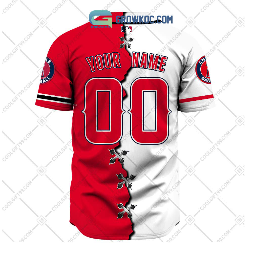 MLB Los Angeles Angels Mix Jersey Custom Personalized Hoodie Shirt - Growkoc