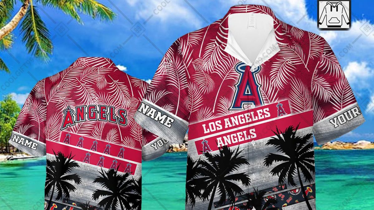 SALE] Personalized MLB Los Angeles Angels Palm Tree Style Hawaiian