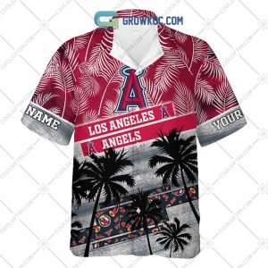 Los Angeles Angels MLB Personalized Palm Tree Hawaiian Shirt