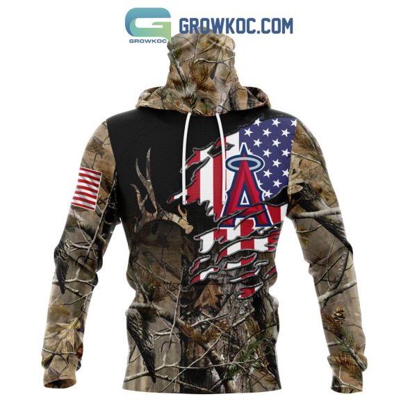 Los Angeles Angels MLB Special Camo Realtree Hunting Hoodie T Shirt