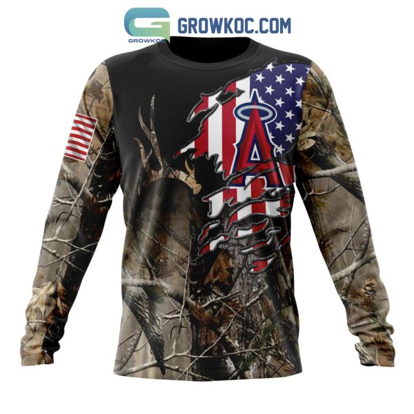 Los Angeles Angels MLB Special Camo Realtree Hunting Hoodie T Shirt