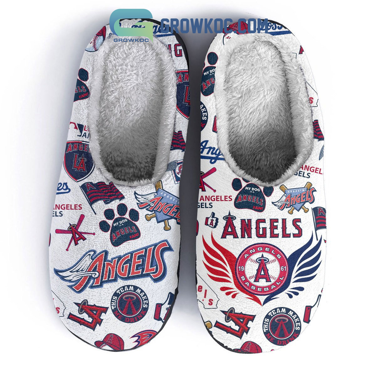 Los Angeles Angels MLB This Team Make Me Drink House Slippers