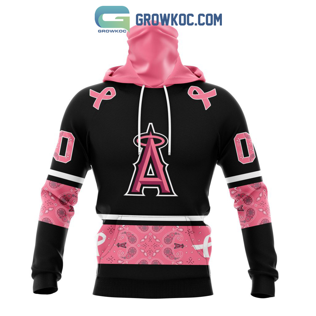 Los Angeles Angels Of Anaheim MLB In Classic Style With Paisley In October  We Wear Pink Breast Cancer Hoodie T Shirt - Growkoc