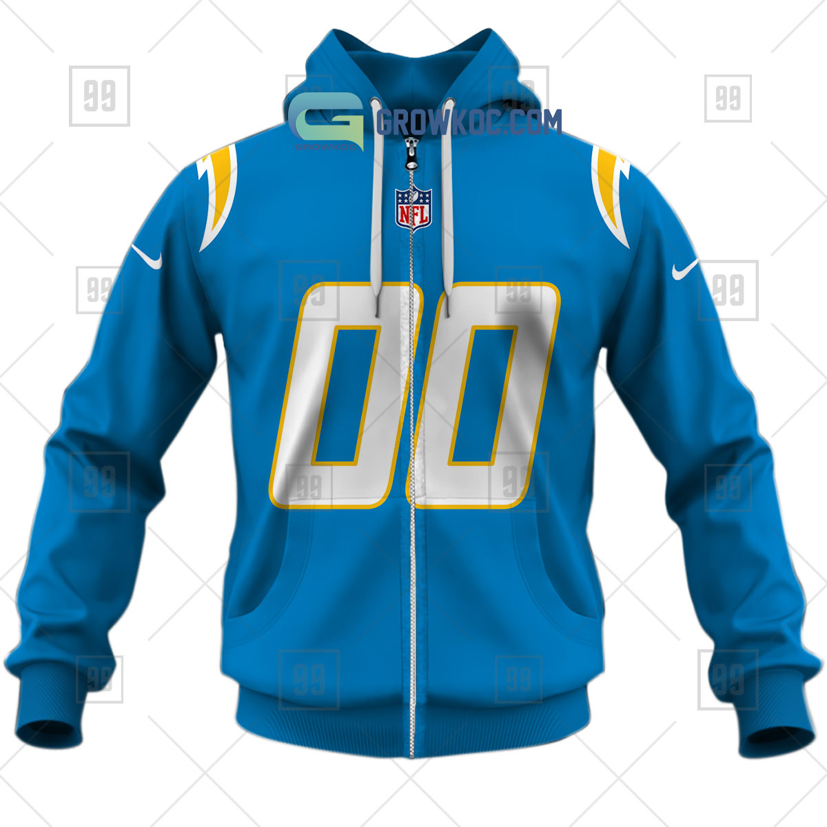 Los Angeles Chargers NFL Personalized Home Jersey Hoodie T Shirt - Growkoc
