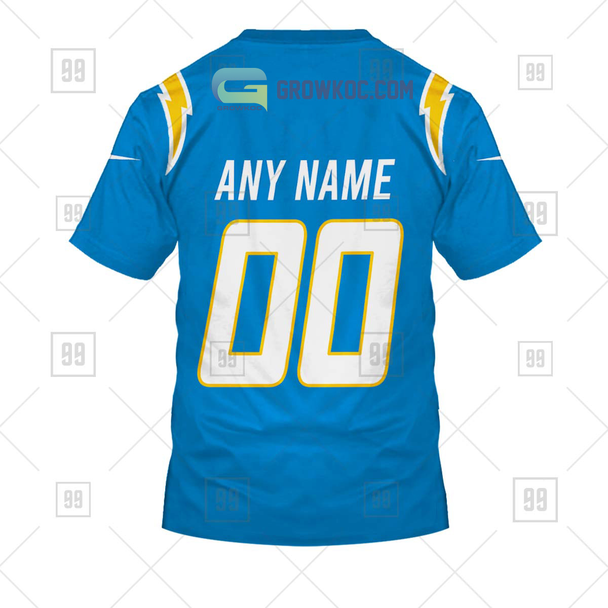 Los Angeles Chargers Custom Name Baseball Jersey NFL Shirt Best