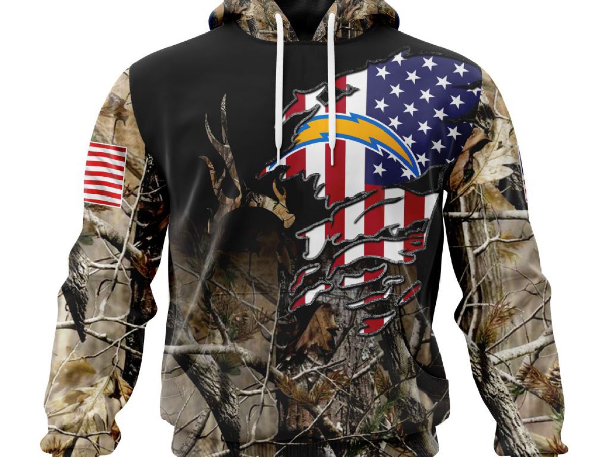 BEST NFL Los Angeles Chargers, Speicla Camo Realtree Hunting 3D Hoodie