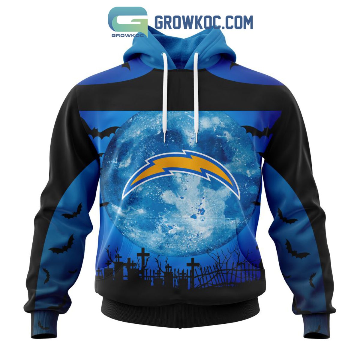 18% OFF Los Angeles Chargers Hoodies 3D Halloween Horror Night