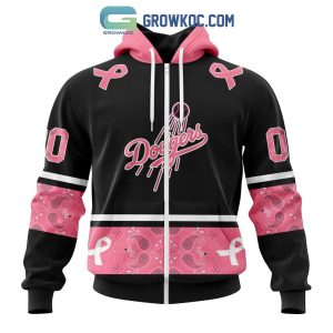 Los Angeles Dodgers MLB In Classic Style With Paisley In October We Wear Pink Breast Cancer Hoodie T Shirt