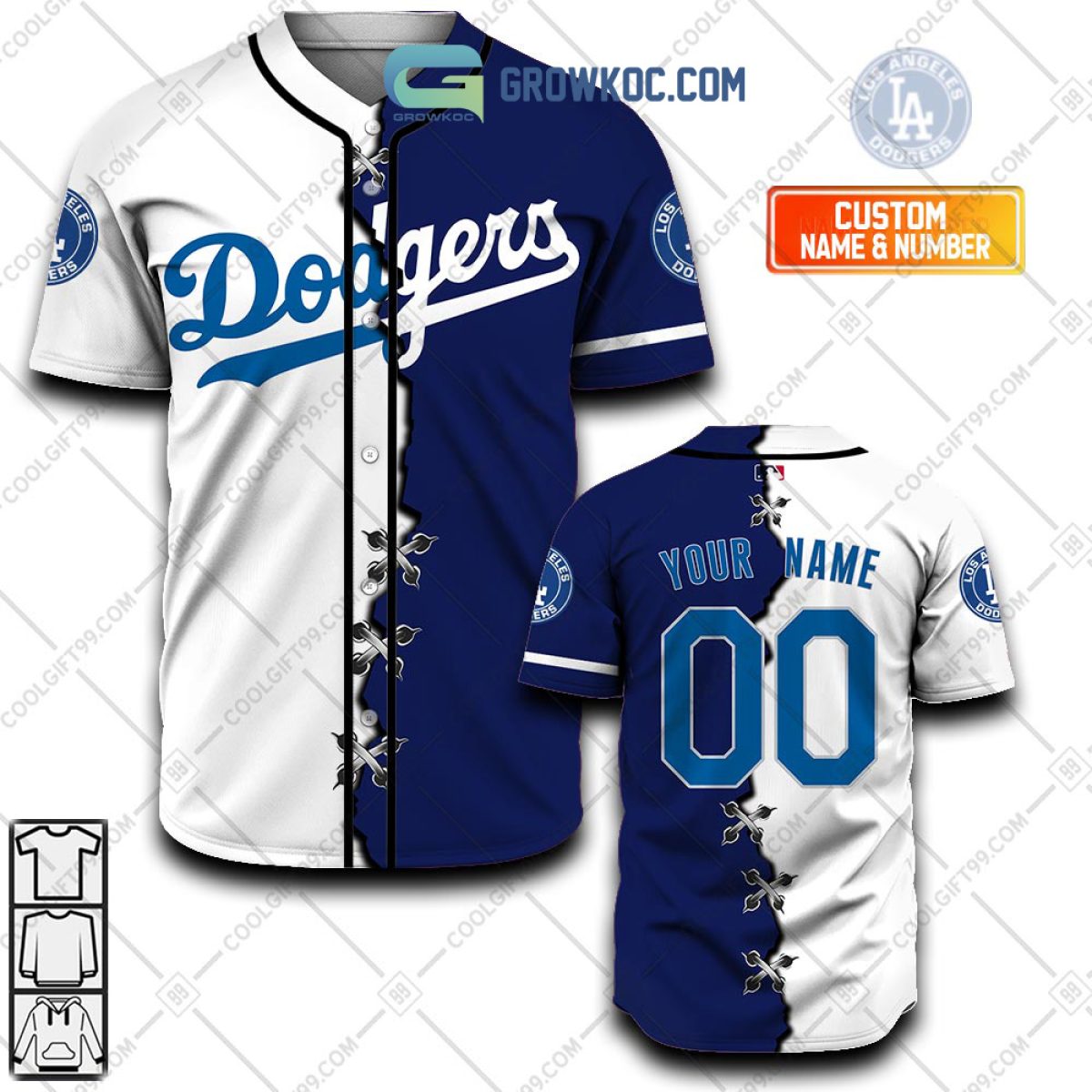 Custom xACE Baseball Max Dodgers Uniform