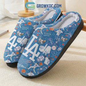 Los Angeles Dodgers Mookie Betts Blue Design House Slippers