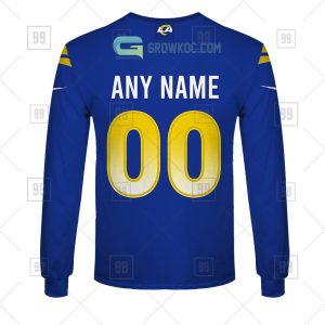 Los Angeles Rams Personalized Name And Number NFL 3D Baseball Jersey Shirt  For Fans