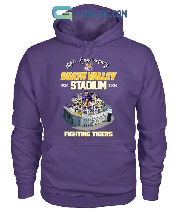 Lsu Tigers 100th Anniversary Death Valley Stadium 1924 2024 Fighting Tigers T Shirt