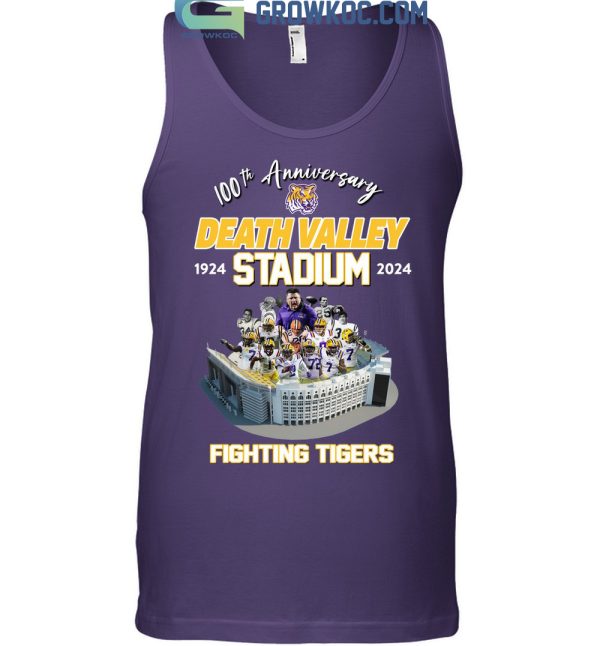 Lsu Tigers 100th Anniversary Death Valley Stadium 1924 2024 Fighting Tigers T Shirt