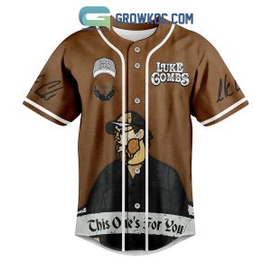 Luke Combs This One’s For You Personalized Baseball Jersey