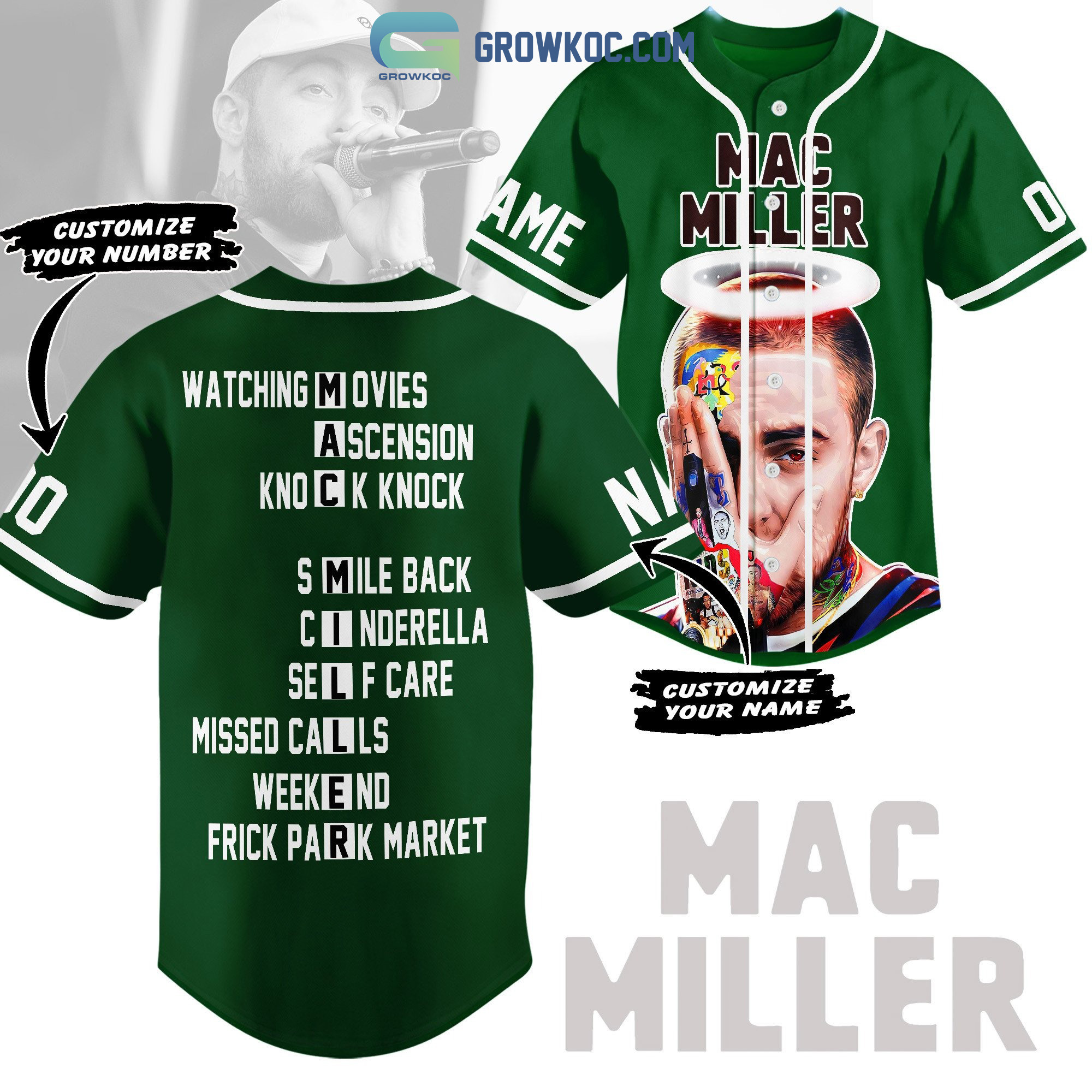 Mac Miller All Hit Song Personalized Baseball Jersey - Growkoc