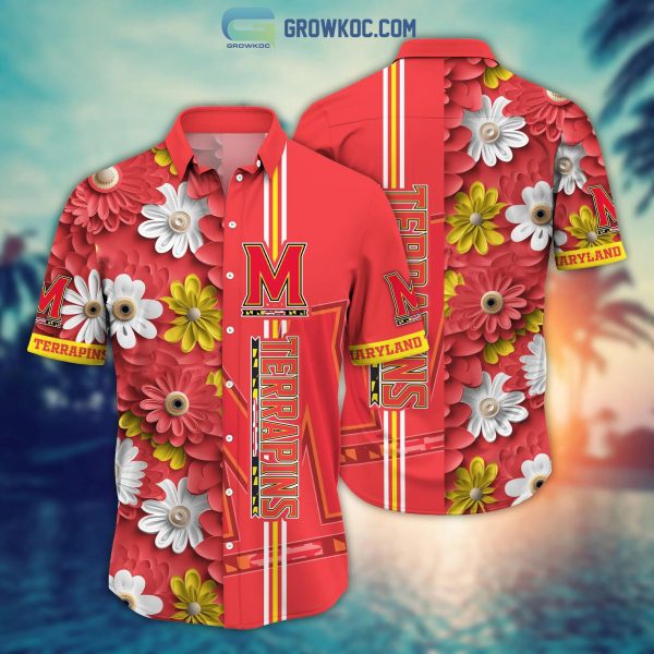 Maryland Terrapins NCAA Flower Hawaiian Shirt