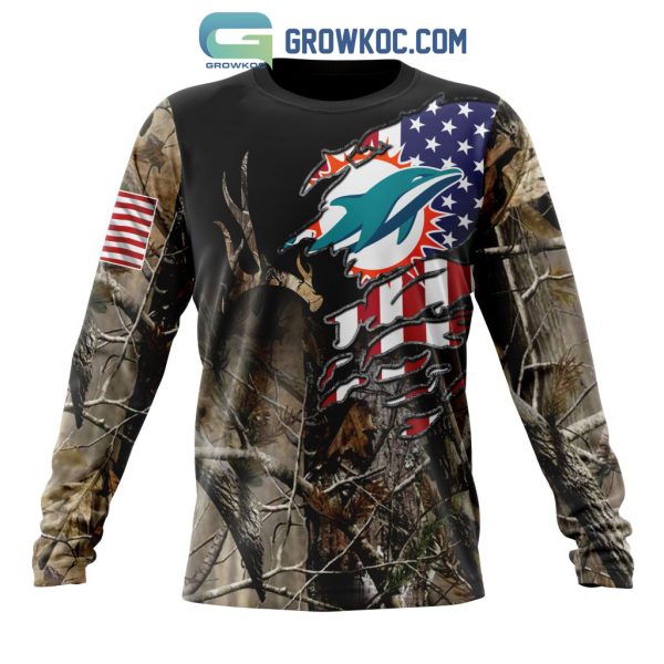 Miami Dolphins NFL Special Camo Realtree Hunting Personalized Hoodie T Shirt