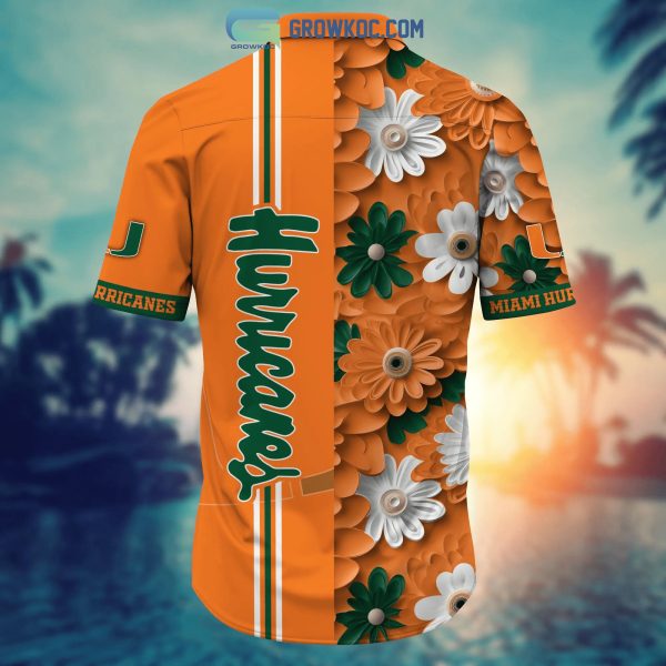 Miami Hurricanes NCAA Flower Hawaiian Shirt