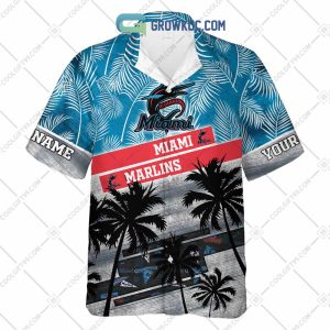 Miami Marlins MLB Personalized Palm Tree Hawaiian Shirt