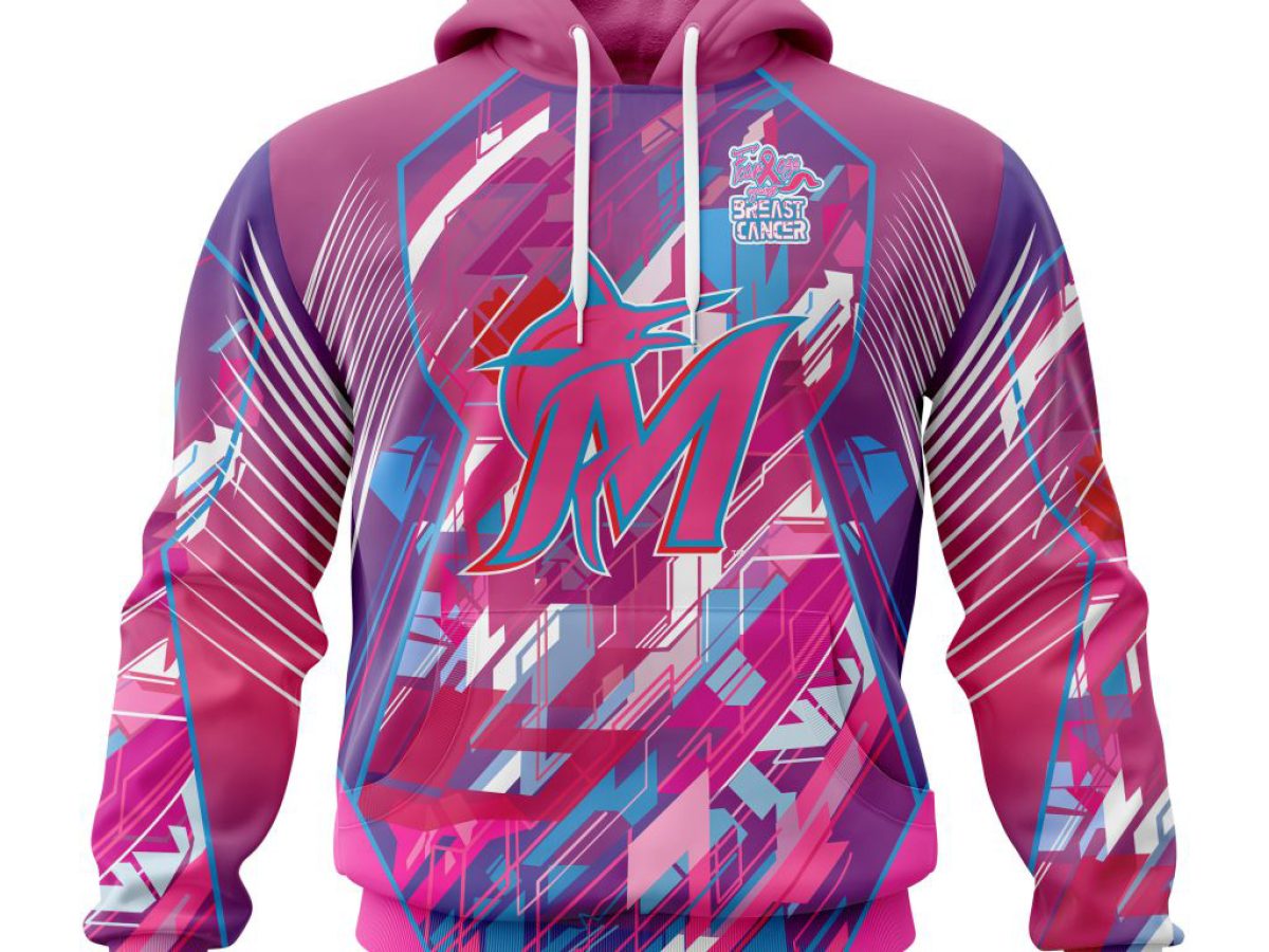 Miami Marlins Mlb Special Design I Pink I Can! Fearless Against Breast  Cancer - Growkoc
