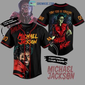Michael Jackson That This Is Thriller Night Personalized Baseball Jersey