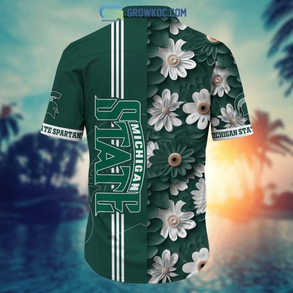 Michigan State Spartans NCAA Flower Hawaiian Shirt