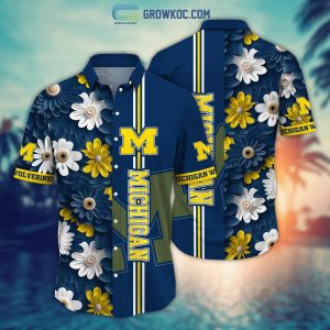 Michigan Wolverines NCAA Flower Hawaiian Shirt