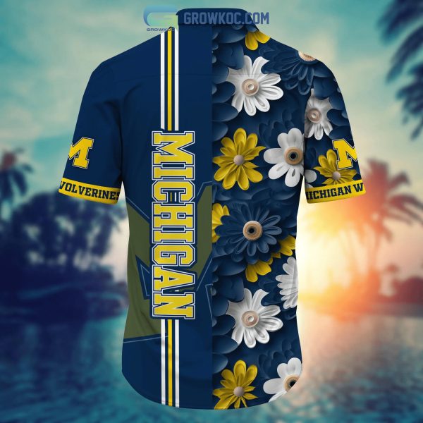 Michigan Wolverines NCAA Flower Hawaiian Shirt