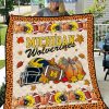 Minnesota Golden Gophers NCAA Football Welcome Fall Pumpkin Halloween Fleece Blanket Quilt
