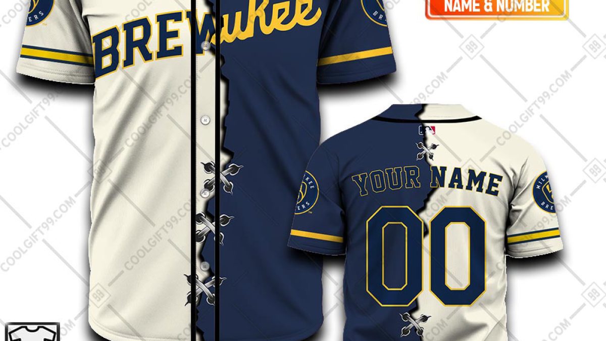 Milwaukee Brewers Gold MLB Jerseys for sale